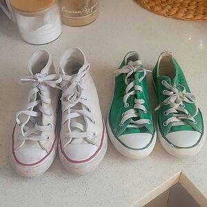 2 pair converse all star hightop low top size 13